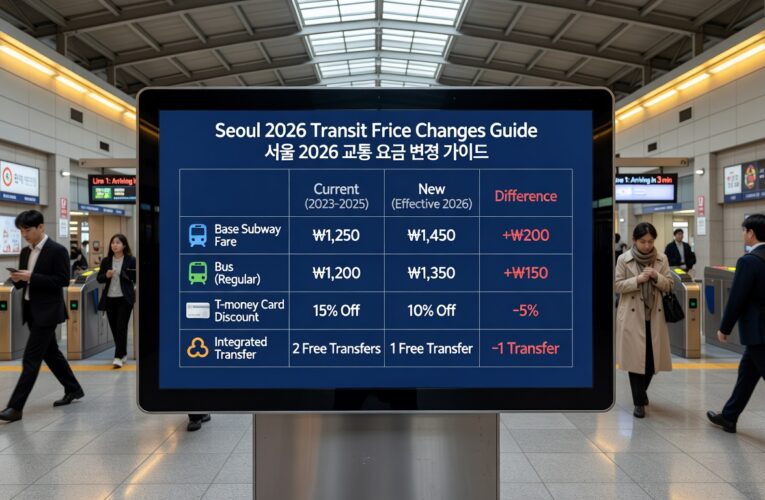 Seoul 2026 Transit Price Changes Guide